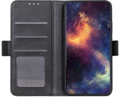 Magnetische Leren Wallet case - Portemonnee hoesje - Galaxy A71 zwart