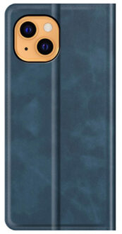 Magnetische Leren Wallet iPhone 14 Pro blauw