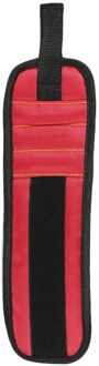 Magnetische Polsband Draagbare Gereedschapstas Magneet Elektricien Pols Tool Riem Schroeven Nagels Boren Armband Voor Reparatie Tool Rood