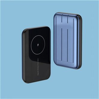 Magnetische Power Bank Draadloze Snel Opladen Mobiele Voeding Voor Apple 12 Serie Externe Batterij Oplader Extra Batterij blauw / 10000mAh