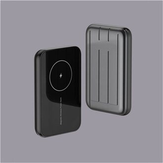 Magnetische Power Bank Draadloze Snel Opladen Mobiele Voeding Voor Apple 12 Serie Externe Batterij Oplader Extra Batterij zwart / 10000mAh