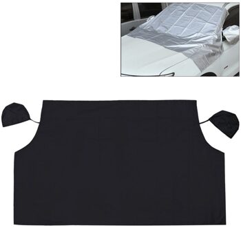 Magnetische Randen Voorruit Sneeuw Cover Met Spiegel Beschermhoes Sneeuw Ijs Vorst Guard Meer Schrapen Voorruit Cover (Zwart) zwart 1