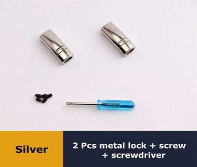 Magnetische Schoenveters Metalen Lock Gesp Geschikt Voor Alle Soorten Schoenen Lui Veters Gesp Kind Volwassen Casual Unisex Geen Stropdas schoenveter zilver