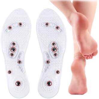 Magnetische Silicone Gel Inlegzolen Gewichtsverlies Arch Ondersteuning Schoenen Pads Voor Mannen Vrouwen Therapie Massage Voetverzorging