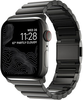 Magnetische stalen schakelband voor de Apple Watch Series 1 t/m 10 / SE / Ultra (2) (44/45/46/49 mm) - Grafiet Grijs - 49 mm
