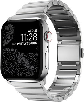 Magnetische stalen schakelband voor de Apple Watch Series 1 t/m 11 / SE / Ultra (44/45/46/49 mm) - Silver Zilver - 49 mm