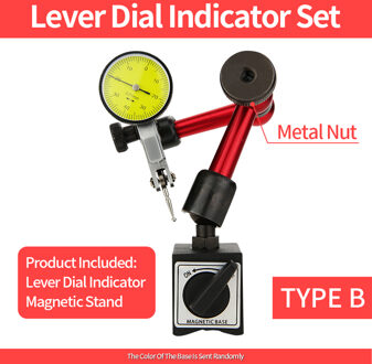 Magnetische Stand Dial Indicator Magnetische Base Holder Stand Dial Gauge Tafel Schaal Precisie Indicatoren Micrometer Meting Tool 0.8mm en Stand B