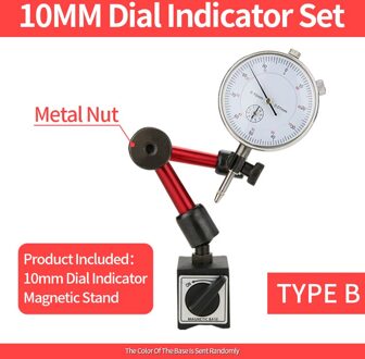 Magnetische Stand Dial Indicator Magnetische Base Holder Stand Dial Gauge Tafel Schaal Precisie Indicatoren Micrometer Meting Tool 10mm en Stand B