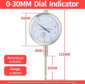 Magnetische Stand Dial Indicator Magnetische Base Holder Stand Dial Gauge Tafel Schaal Precisie Indicatoren Micrometer Meting Tool 30mm Dial Indicator