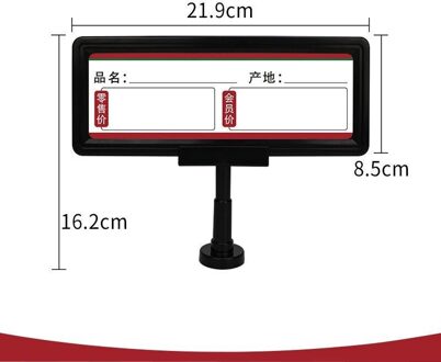 Magnetische Teken Houder Display Stand Clear Tafel Vel Portret Ad Frames Papier Houder Voor Thuis Kantoor Winkel Restaurant Horizontal zwart