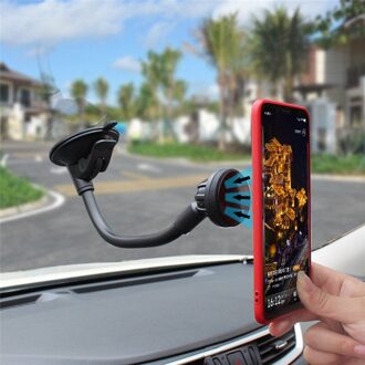 Magnetische Telefoon Houder Mobiele Telefoon Dashboard Voorruit Stand Auto Lange Zwanenhals Mount