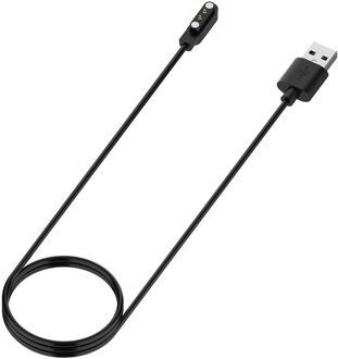 Magnetische Usb Charger Kabel Voor Opzettelijk IP68/Opzettelijk SW021 ID205U/ID205S/ID205L/ID216/021/SW021/SW025/SW01/SW023/Uwatch Gt M5TB Zwart