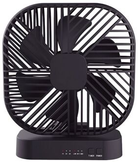 Magnetische Usb Ventilator Usb Of Aa Batterij Aangedreven Bureau Ventilator Met 3 Speed Timing Functie A-zwart