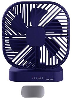 Magnetische Usb Ventilator Usb Of Aa Batterij Aangedreven Bureau Ventilator Met 3 Speed Timing Functie B-blauw