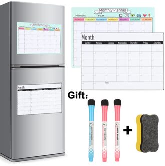 Magnetische Wekelijkse & Maandelijkse Planner Whiteboard Magneet Flexibele Dagelijks Bericht Tekening Koelkast Bulletin White Board Optie 2