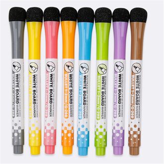 Magnetische Whiteboard Pen , 8 Stks/partij Tekening En Opname Magneet Uitwisbare Droog White Board Markers Schoolbenodigdheden Studen Pen mixcolor