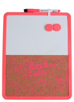 Magnetische Whiteboard Tekening Note Bericht Kurk Boord Combinatie Bulletin Kantoor Roze