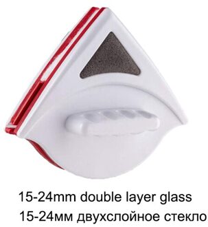 Magnetische Window Cleaner Borstel Glasreiniger Magneten Brush Tool Double Side Magnetische Glas Borstel Voor Wassen Huishoudelijke Schoonmaakmiddelen dubbele 15-24mm rood