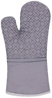 Magnetron Bbq Handschoen Potholder Mitten Hittebestendige Antislip Oven Bakken Handschoenen Mitts Mat Mitten Keuken Potholders Accessoires grijs Glove