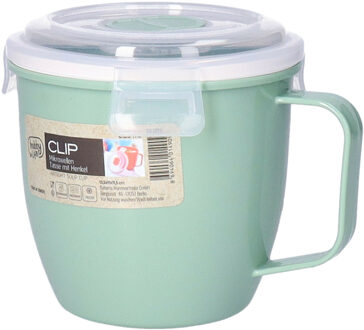 Magnetron beker - 620 ml - voedsel opwarmen - groen - 8.5 x 11 cm