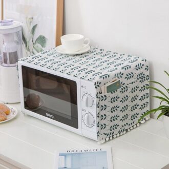 Magnetron Cover Algemene Katoen Linnen Stofkap Pluche Moderne Eenvoudige Oven Cover Elektrische Oven Cover Doek groen wheat oor