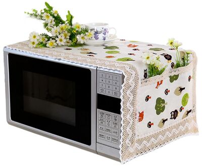 Magnetron Cover Katoen Machine Protector Stofdicht Decoratieve Moderne Eenvoudige Home Keuken Apparaat Cover Mode Decoratie