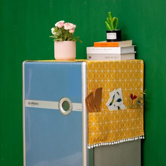 Magnetron Deksel Magnetron Afzuigkap Olie Stofkap Met Opbergtas Keuken Accessoires Levert Woondecoratie 70X170cm geel