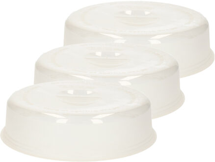 Magnetron deksel - Multipak van 4x stuks - 26 cm - transparant - afdekschaal - magnetro