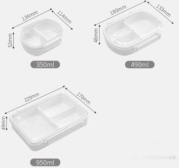 Magnetron Draagbare Compartiment Lunchbox Container Lekvrij School Voedsel Opbergdoos Voor Kinderen Volwassen Case Diner Organizer