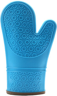 Magnetron Glove Heatproof Mitten Keuken Koken Mitt Insulated Antislip Bbq Handschoen Verdikking 1 Hand Beschermende Gereedschap Blauw