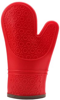 Magnetron Glove Heatproof Mitten Keuken Koken Mitt Insulated Antislip Bbq Handschoen Verdikking 1 Hand Beschermende Gereedschap Rood