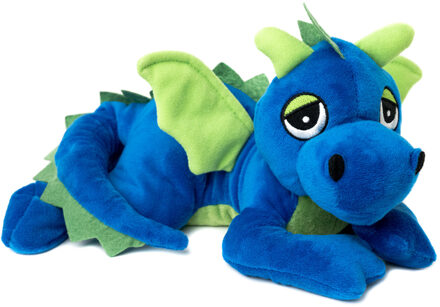 magnetron Knuffel - Draak - blauw - 33 cm - warmte pittenzak