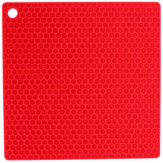 Magnetron Mat Anti-Brandwonden 17X17Cm Eenvoudig Te Reinigen Temperatuur Slip Isolatie Mat Voor Keuken Rood