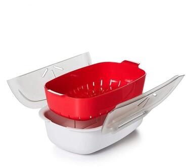 Magnetron Stoomboot Mand Veilig Oven Voedsel Stoomboot Food Grade Pp Dampende Schotel Draagbare Draagbare Duurzaam Keuken Tool