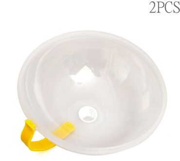 Magnetron Voedsel Cover Reinigbare Effectieve Easy-Gebruik Magnetron Plaat Deksel Multifunctionele Transparante Anti-Splash Cap Met Handvat 2stk