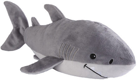 Magnetron warmte knuffel haai grijs 33 cm - Heatpack/coldpack - Warmteknuffel lavendel geur - Zeedieren/oceaandieren haai knuffels - Dierenknuffels - Action products