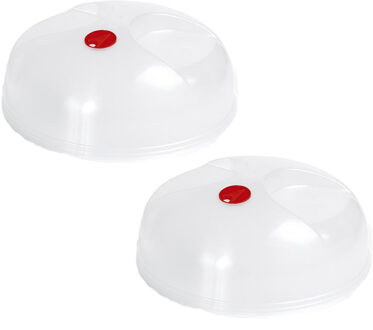 Magnetrondeksel - 2x - 29 cm - transparant - kunststof - 29 x 11 cm - keukenhulpmiddele