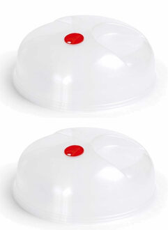 Magnetrondeksel/afdekschaal D24 - 2x - transparant - kunststof - 24 x 10,5 cm