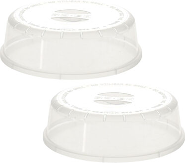 Magnetrondeksel/afdekschaal D24 - 2x - transparant - kunststof - 24 x 7 cm