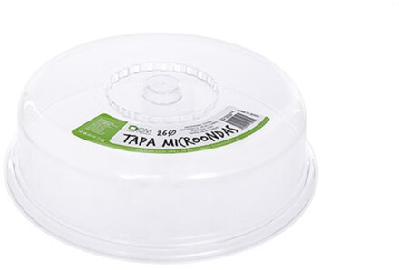 Magnetrondeksel/afdekschaal - transparant - kunststof - D26.5 x H7 cm - deksel