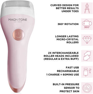 Magnitone London Well Heeled 2 Rechargeable Express Pedi - Pink