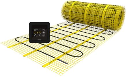 Magnum Elektrische Vloerverwarming Magnum Mat incl. Klokthermostaat Zwart 1.5 m2 Magnum