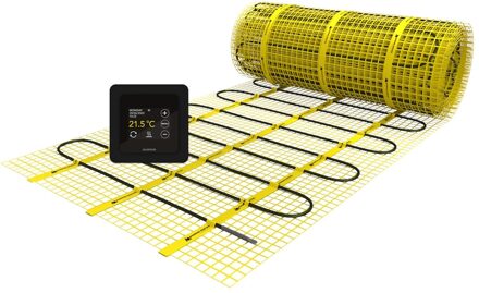 Magnum Elektrische Vloerverwarming Magnum Mat incl. Klokthermostaat Zwart 1.75 m2 Magnum