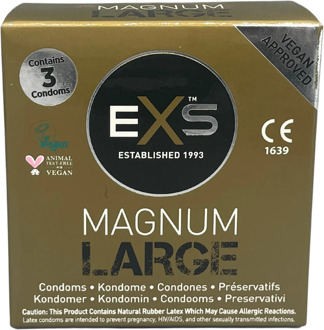 Magnum Large Condooms (60mm) 3 stuks Transparant - 60 (omtrek 12-13 cm)