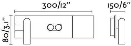 Magos LED wandlamp, leeslampje, esdoorn, hout, breedte 30 cm esdoorn, zwart