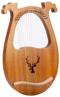 Mahonie Hout Harp 16 String 16 Tone Harp Draagbare Lier Muziekinstrument Voor Kinderen En Frends