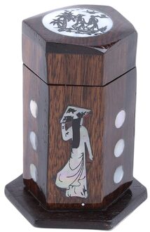 Mahonie Palissander Tandenstoker Houders Massief Houten Uitgeholde Tandenstoker Houder Creatieve Tandenstoker Box Thuis Tafeldecoratie stijl 2