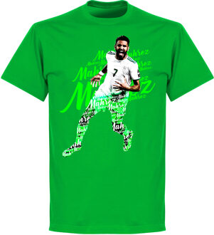 Mahrez Script T-Shirt - Groen - XS