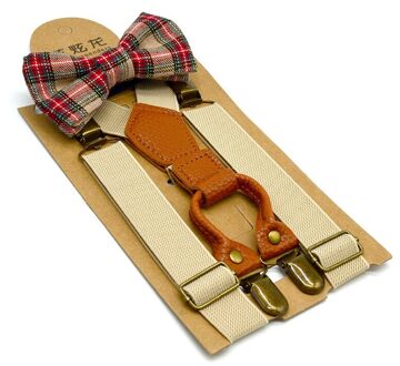 Maikun Kinderen Mode Bretels Met Bowtie Effen Kleur Strap Gedrukt Pak Elastische Band 4 Clip Wedding Ties Accessoires 5