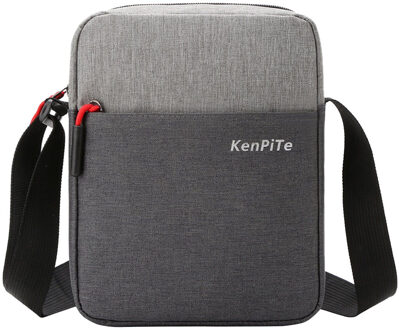 MAIOUMY schoudertas Oxford Doek rits solid Mannen Diagonaal Mini Schouder Multifunctionele Mobiele Telefoon Zak Outdoor Sporttas grijs